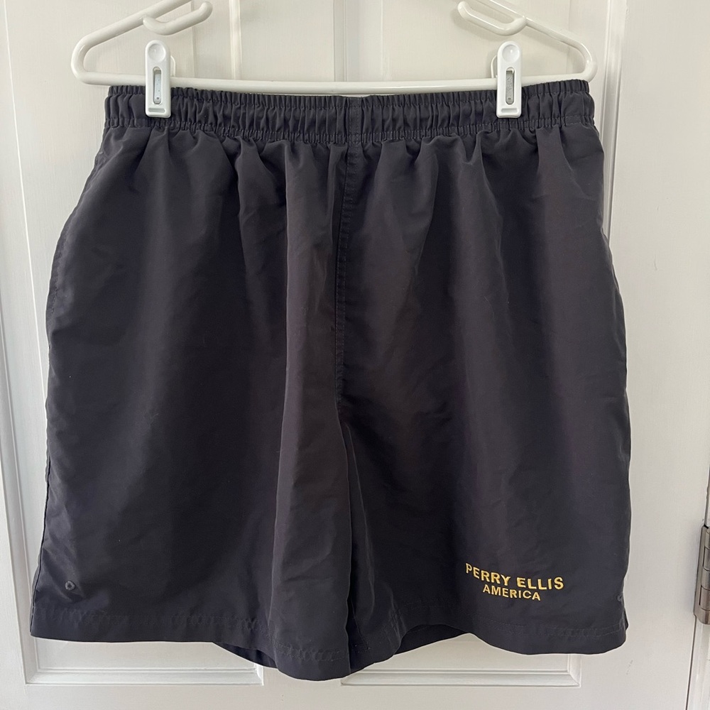 Perry Ellis Sport Navy Swim Shorts Size Large